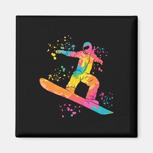 Aimant Snowboard coloré Snowboard Snowboard 44 (Devant)