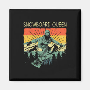 Aimant Snowboard cool Pour Femmes Maman Snowboard Ski S