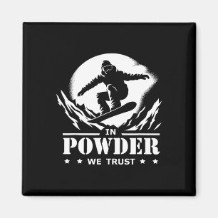 Aimant Snowboard En Poudre Nous Avons Confiance Graphisme