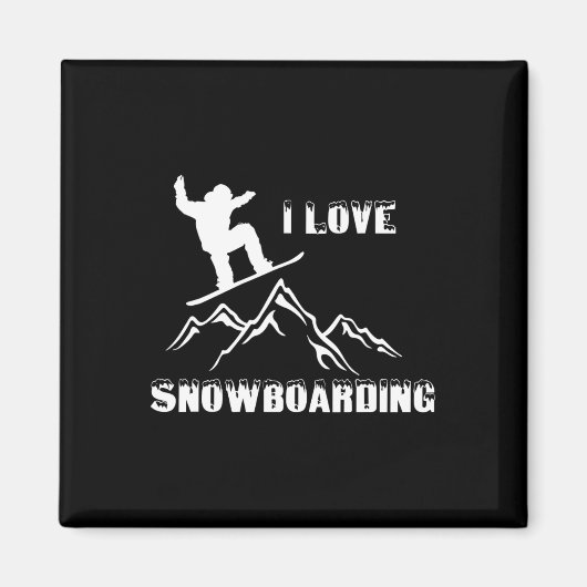 Aimant Snowboard Love Snowboard (Devant)