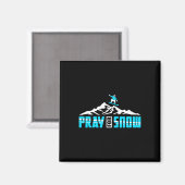 Aimant Snowboard pour Pray Snow Jesus (Recto/Verso)