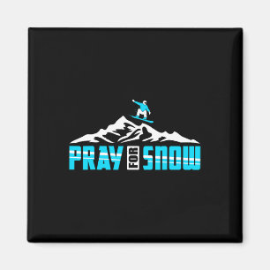 Aimant Snowboard pour Pray Snow Jesus