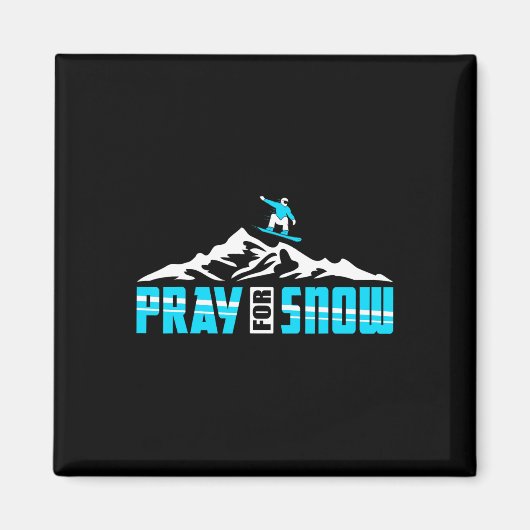 Aimant Snowboard pour Pray Snow Jesus (Devant)