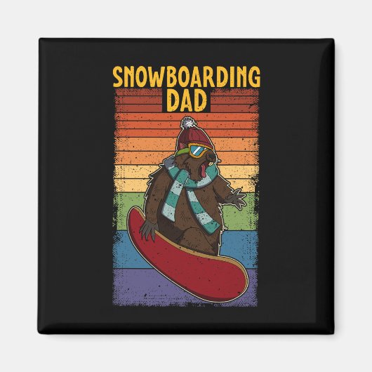 Aimant Snowboard Ski Snowboard Activité compétitive (Devant)