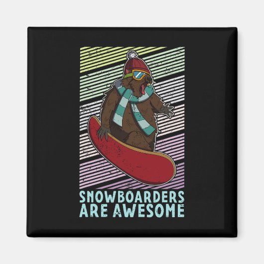 Aimant Snowboard Ski Snowboard Activité compétitive (Devant)