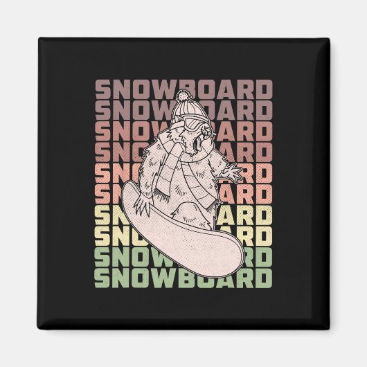Aimant Snowboard Ski Snowboard Activité compétitive (Devant)