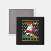 Aimant Snowboard Unicorn Père Noël Snowboard Noël S (Recto/Verso)