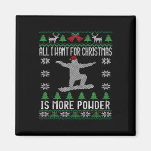 Aimant Snowboard Vilain Noël Snowboard Cadeau Snowboa