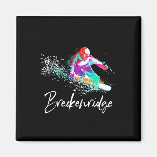 Aimant Snowboard Vintage Breckenridge Colorado Tee