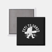 Aimant Snowboard Yeti À Raser Bigfoot Snowboarder Funny (Recto/Verso)