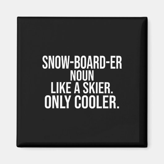 Aimant Snowboarder Définition Dictionnaire Drôle Snowboar (Devant)