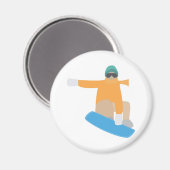 Aimant Snowboardeur (Recto/Verso)