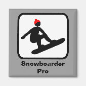 Aimant Snowboardeur Pro (Devant)