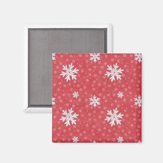 Aimant Snowflakes à l'invitation de Noël (Recto/Verso)