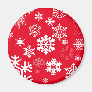 Aimant Snowflakes blanc - Couleur Arrière - plan personna