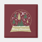 Aimant snowglobe décoré (Devant)