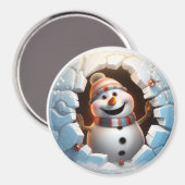 Aimant Snowman 3D (Recto/Verso)