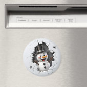 Aimant Snowman à chapeau 3D (In Situ (Lave-vaisselle))
