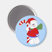 Aimant Snowman et Candycane (Recto/Verso)