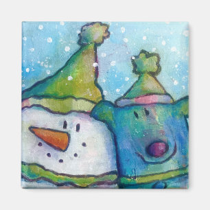 Aimant Snowman et Dog