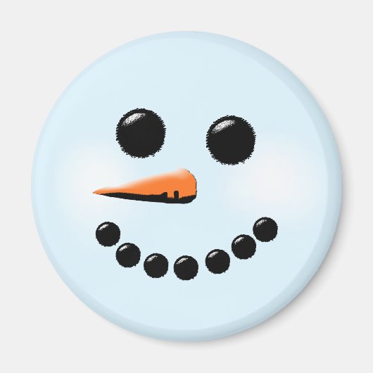 Aimant Snowman Face d'hiver (Devant)