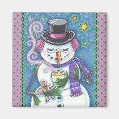AIMANT SNOWMAN, GINGERPREAD MAN & MUG OF CHOCOLAT CHAUD (Devant)