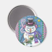 AIMANT SNOWMAN, GINGERPREAD MAN & MUG OF CHOCOLAT CHAUD (Recto/Verso)