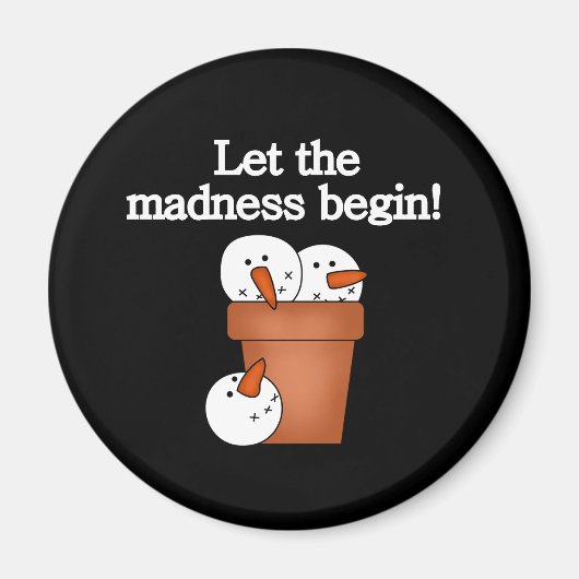 Aimant Snowman Holiday Madness (Devant)