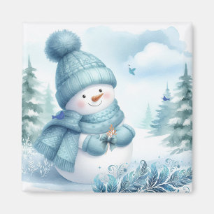Aimant Snowman Icy Blue Wonderland
