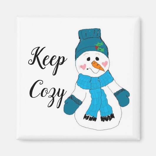 Aimant Snowman Keep Cosy (Devant)