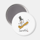 Aimant Snowman neige beaucoup de plaisir (Recto/Verso)
