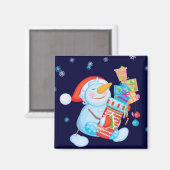 Aimant Snowman pour les cadeaux (Recto/Verso)