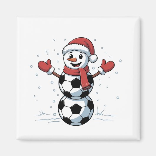 Aimant Snowman Soccer Noël Père Noël Baseball Sport (Devant)