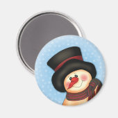 Aimant "Snowman souriant" (Recto/Verso)