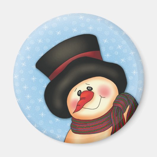 Aimant "Snowman souriant" (Devant)