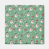 Aimant Snowmen and Christmas Ornaments (Devant)