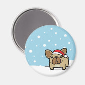 Aimant Snowy Fawn Frenchie (Recto/Verso)