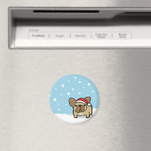 Aimant Snowy Fawn Frenchie (In Situ (Lave-vaisselle))