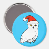 Aimant Snowy Owl Père Noël (Recto/Verso)