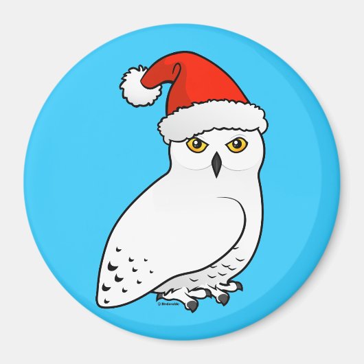 Aimant Snowy Owl Père Noël (Devant)