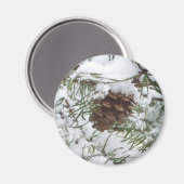 Aimant Snowy Pine Cone I (Recto/Verso)