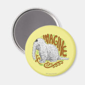 Aimant Snuffleupagus B&W Dessin croisé (Recto/Verso)