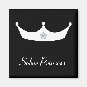 Aimant sobre de princesse de couronne blanche