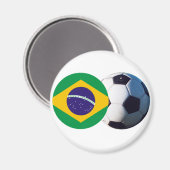 Aimant Soccer Ball & Brésil Drapeau Le MUSÉE Zazzle (Recto/Verso)