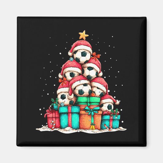 Aimant Soccer Ball Player Le Christmas Tree Xmas Long Sle (Devant)