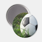 Aimant Soccer~ Boule de pied dans le champ (Recto/Verso)
