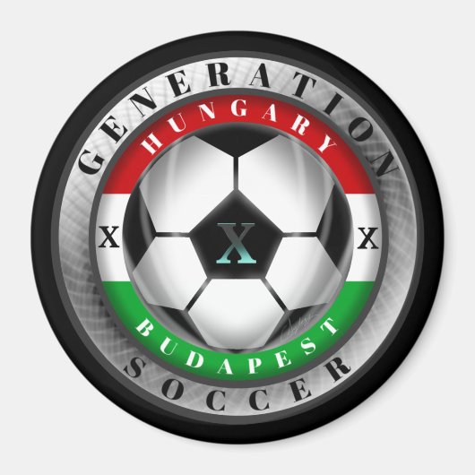 Aimant Soccer Budapest Hongrie Génération X (Devant)