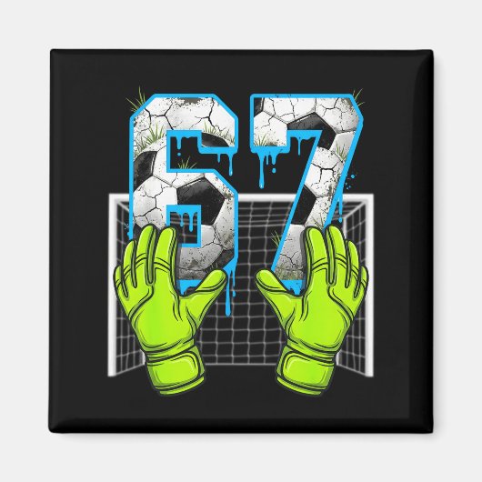 Aimant Soccer Drip 67 Six Seven Funny Gen Alpha Meme Desi (Devant)