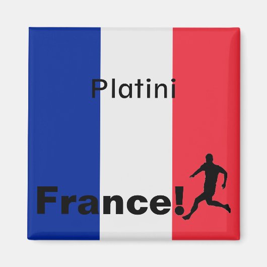 Aimant Soccer France, personnalisable (Devant)