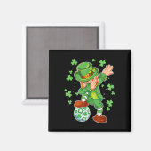 Aimant Soccer Leprechaun Jour de la Saint Patrick Garçons (Recto/Verso)